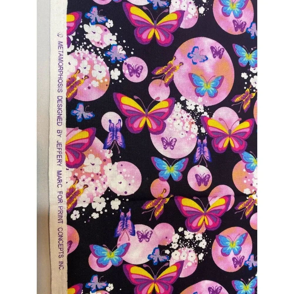 metamorphosis by Jeffery Marc Print Concepts BUTTERLIES Cotton 74x44